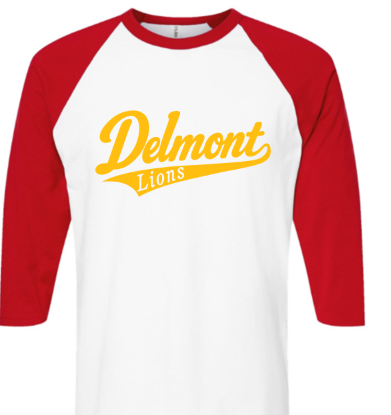 Delmont Lions Baseball Tee